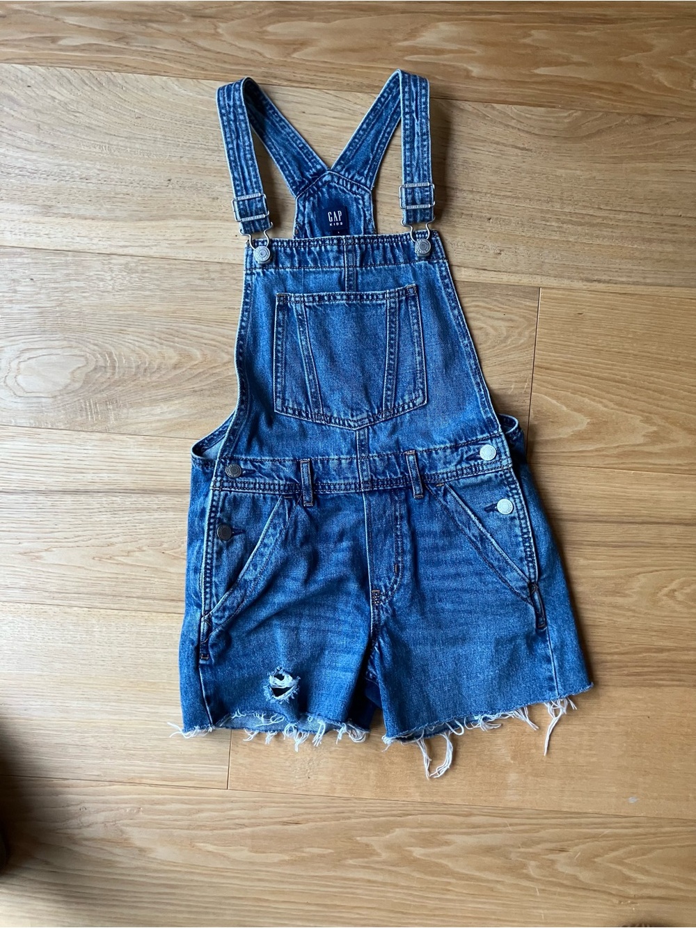 GAP Kids Classic Denim Overalls in Light Blue Wash